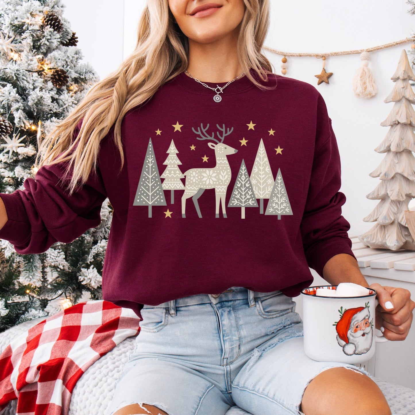 Christmas Shirt, Deer Shirt, Winter Shirt
