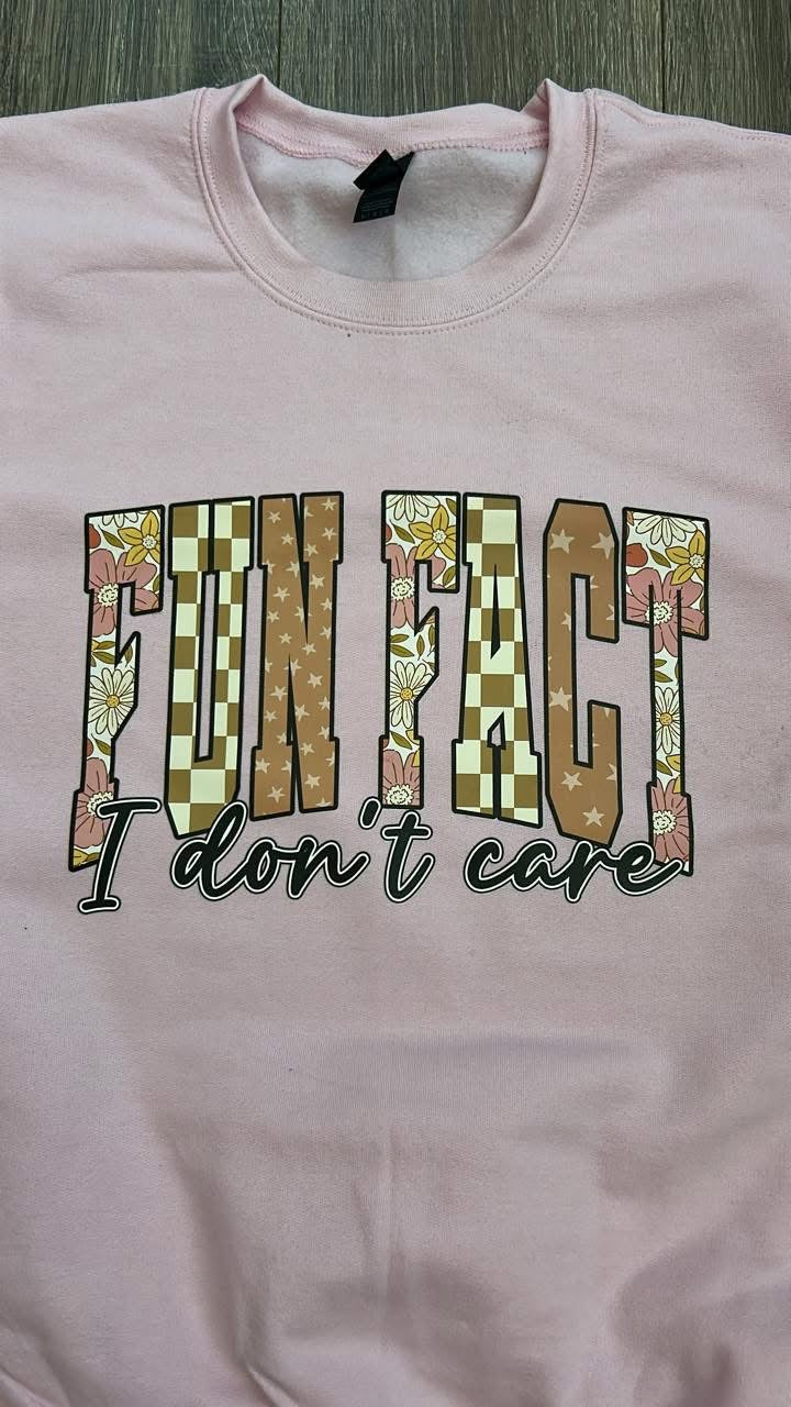 Fun Fact I Don't Care Shirt, Sarcastic Shirt