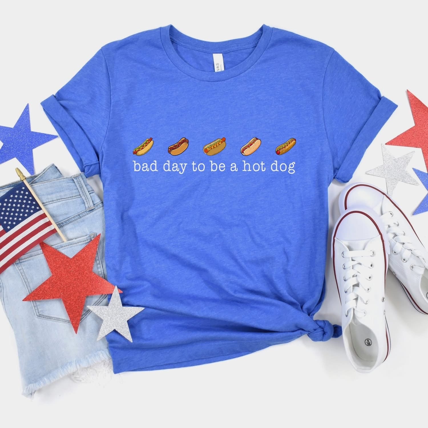 Patriotic Shirt, Hot Dog Shirt, Fourth of July Shirt
