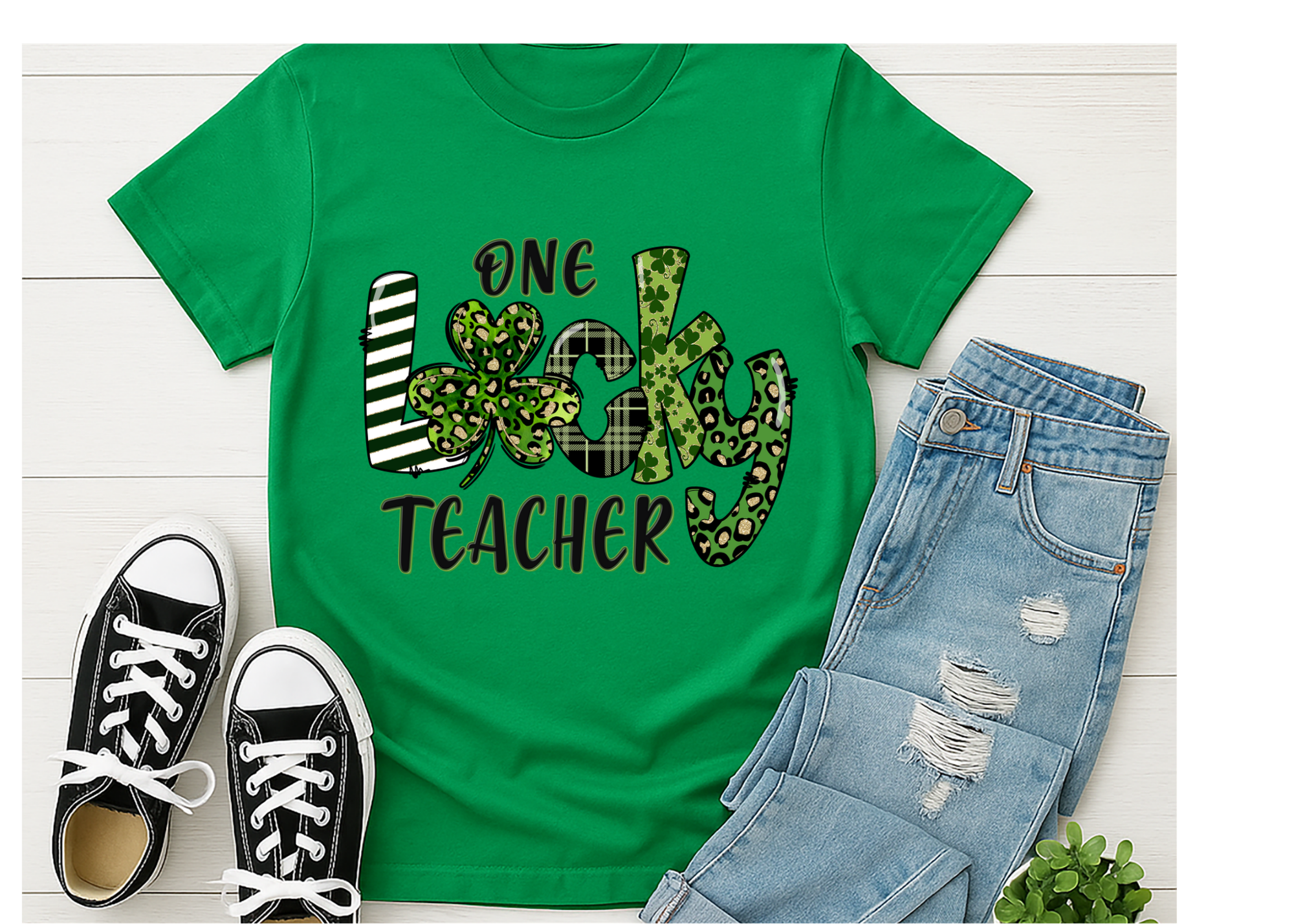 St. Patrick's Day Shirt, One Lucky Teacher Shirt